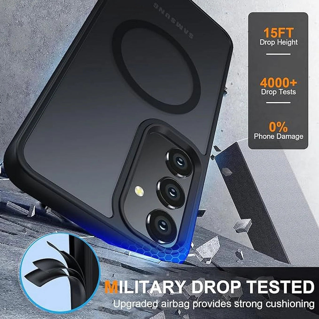 Entronix [Magnetic] Case Compatible with Galaxy S24 - Translucent Frosted Matte