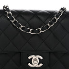Caviar Quilted Mini Square Flap Black