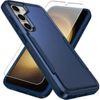 Entronix Bundle Compatible with Galaxy S25 Plus - Soft-Touch Dual-Layer Case & 1 Clear Screen Protector
