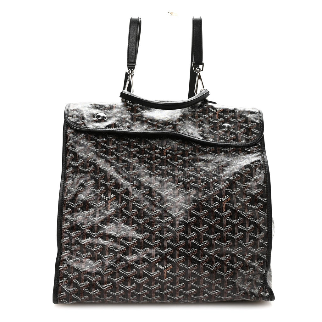 Goyardine Saint Leger Soft Briefcase Backpack Black