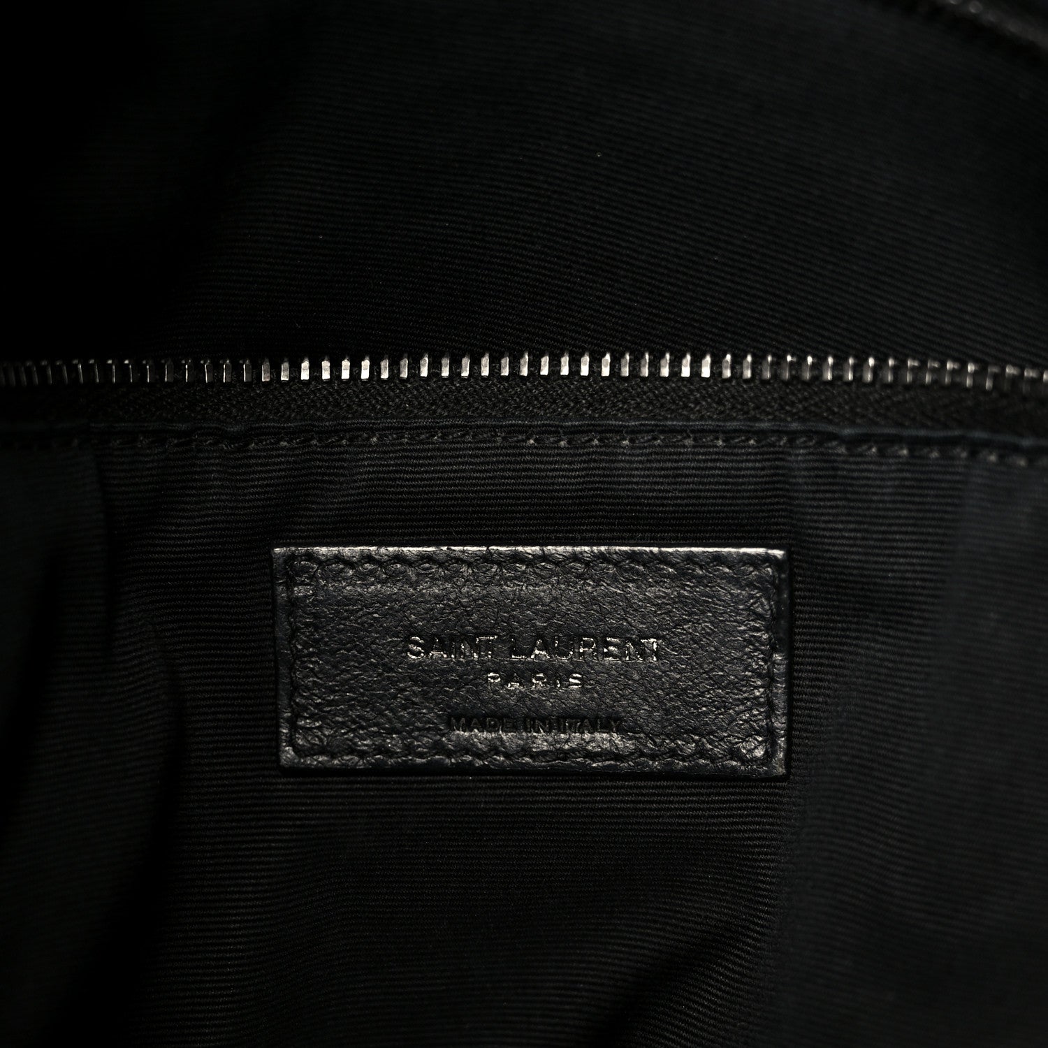 Lambskin Quilted Monogram Monochrome Medium Loulou Puffer Chain Satchel Black