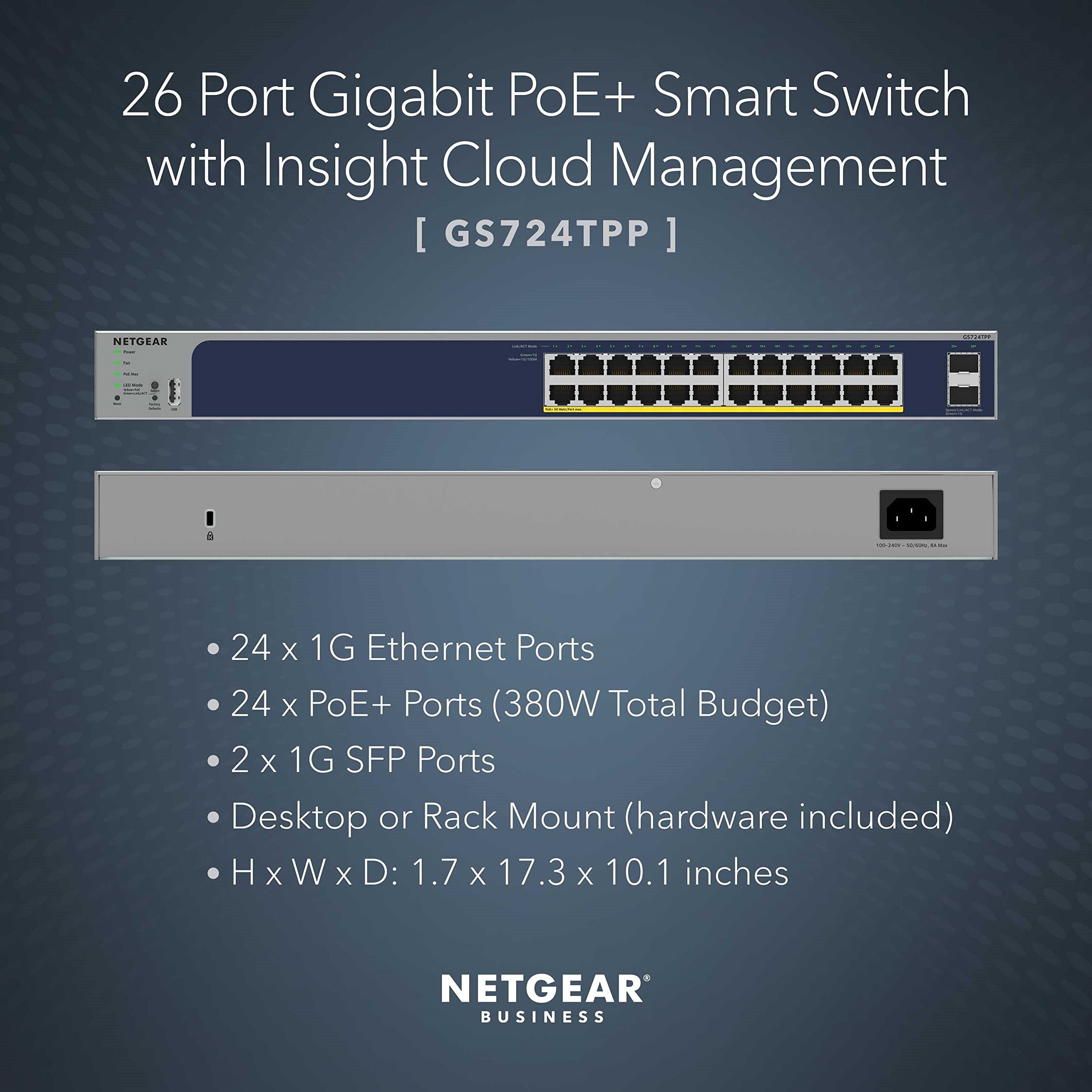 Business GS724TPP Ethernet Switch