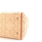 Raffia Medium Lady Dior Bag Beige
