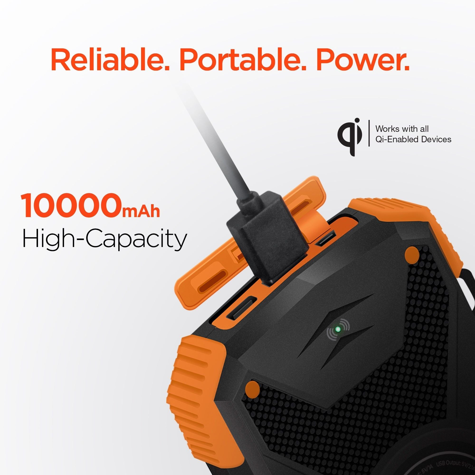 Solar 10000mAh Wireless Power Bank