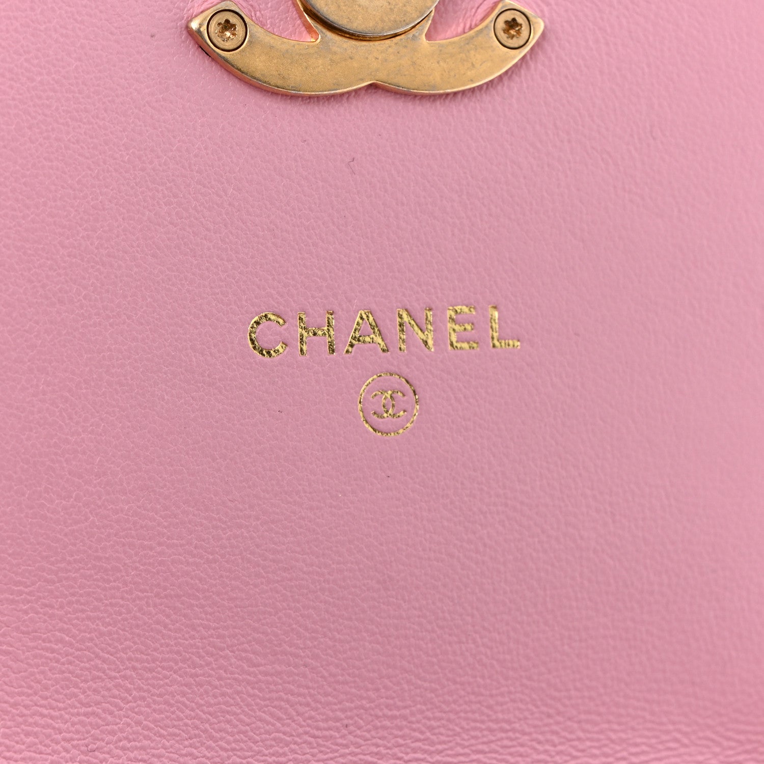 Lambskin Quilted Lacquered Chain Phone Holder With Chain Dark Pink