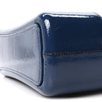 Patent Goatskin Quilted Medium Gabrielle Hobo Blue