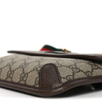 GG Supreme Monogram Neo Vintage Web Belt Bag Brown