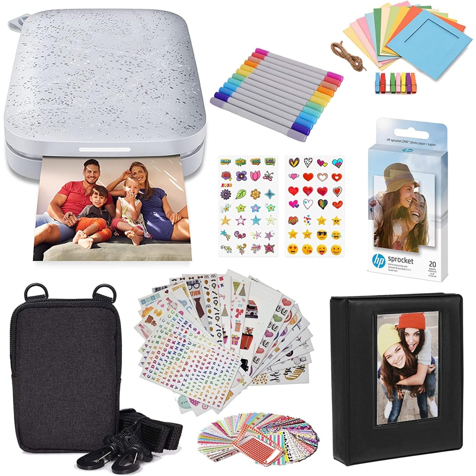 HP Sprocket Portable 2x3" Instant Photo Printer & Accesories Starter Bundle