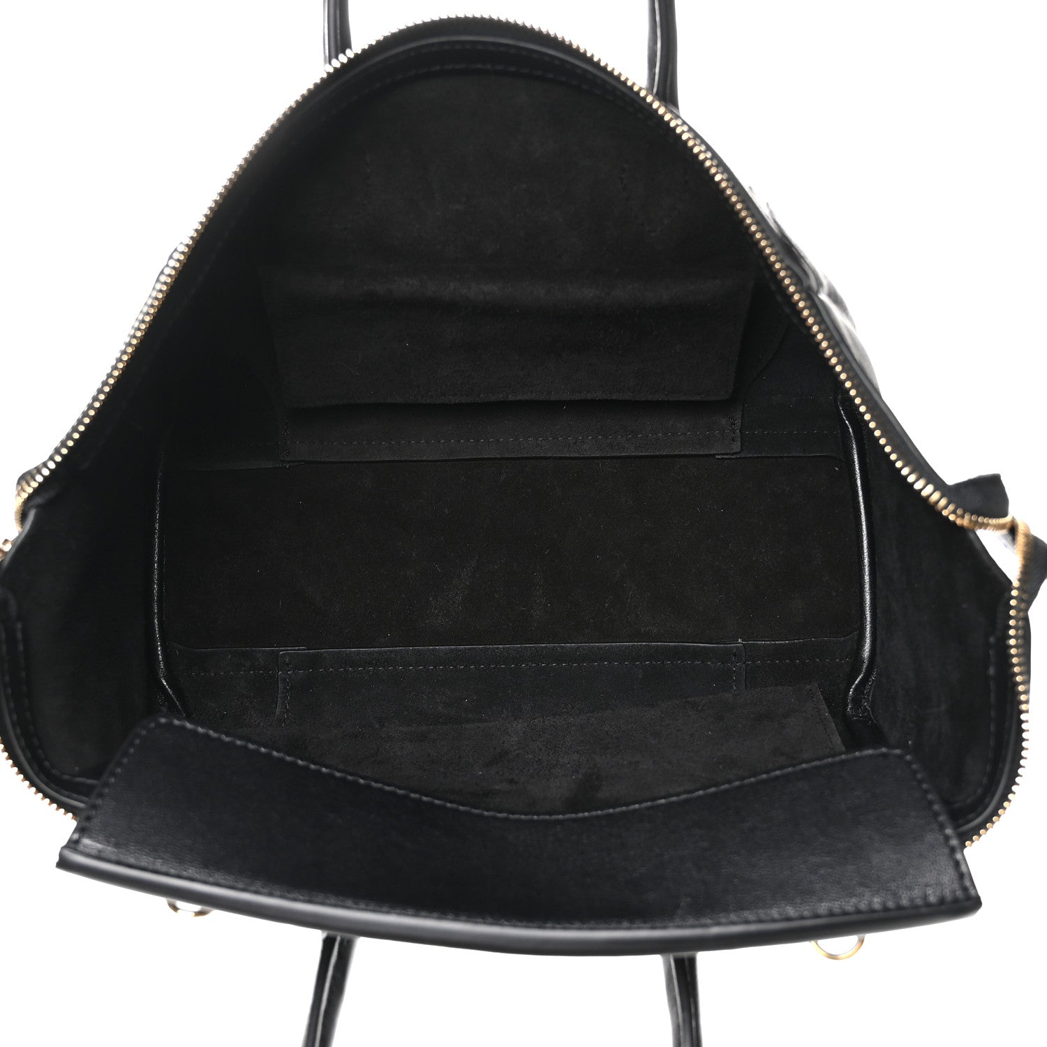 Supple Shiny Lambskin Little New Luggage Black