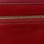 Patina Box Calfskin Medium Clasp Bag Scarlet