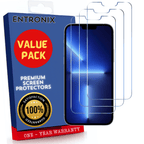 Entronix Clear Screen Protector Compatible with iPhone 12 Mini - 3-Piece Combo