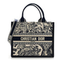 Calfskin Dioriviera Toile De Jouy Small Book Tote With Strap Blue Multicolor