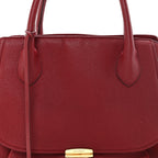 Pebbled Calfskin East West Fiamma Bag Red