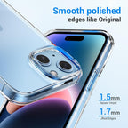 Entronix Bundle Compatible with iPhone 14 Plus - [Soft] TPU Clear Case, 2 Clear Screen Protector & 2 Camera Lens Protectors