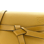 Grained Calfskin Mini Gate Crossbody Bag Yellow