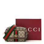 GG Supreme Monogram Web Mini Ophidia Bag Beige Ebony