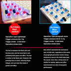 RGB Gaming Mechanical Keyboard USB Wired 87 Keys Red/Blue Switch Laser RU Keypads For PC Computer Gamer - -English version-Blue Switch