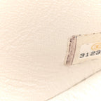 Metallic Caviar Quilted Mini Top Handle Rectangular Flap White