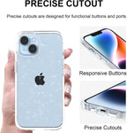 Entronix Case Compatible with iPhone X/XS - [Hard Back] Glitter Clear