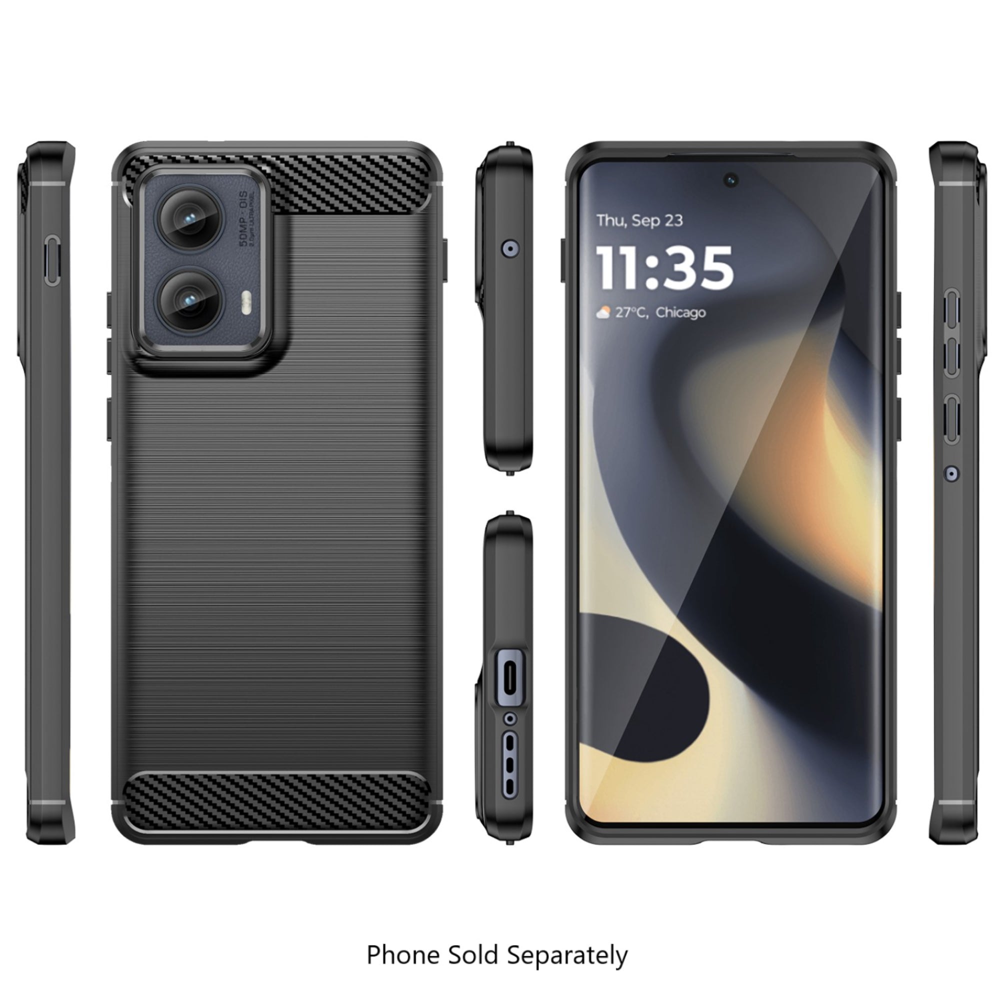 SAHARA - Venture Series Black Anti-Slip Case - Motorola Edge (2024)