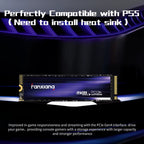 Fanxiang S880 M.2 NVMe SSD - 1TB Internal Solid State Drive with 7300MB/s Speed for PS5 and Laptops