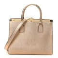 Metallic Dauphine Medium Frame Tote Gold