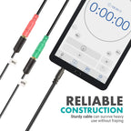 Movo TCB1 3.5mm TRS (Female) Microphone to TRRS (Male) Smartphone Adapter