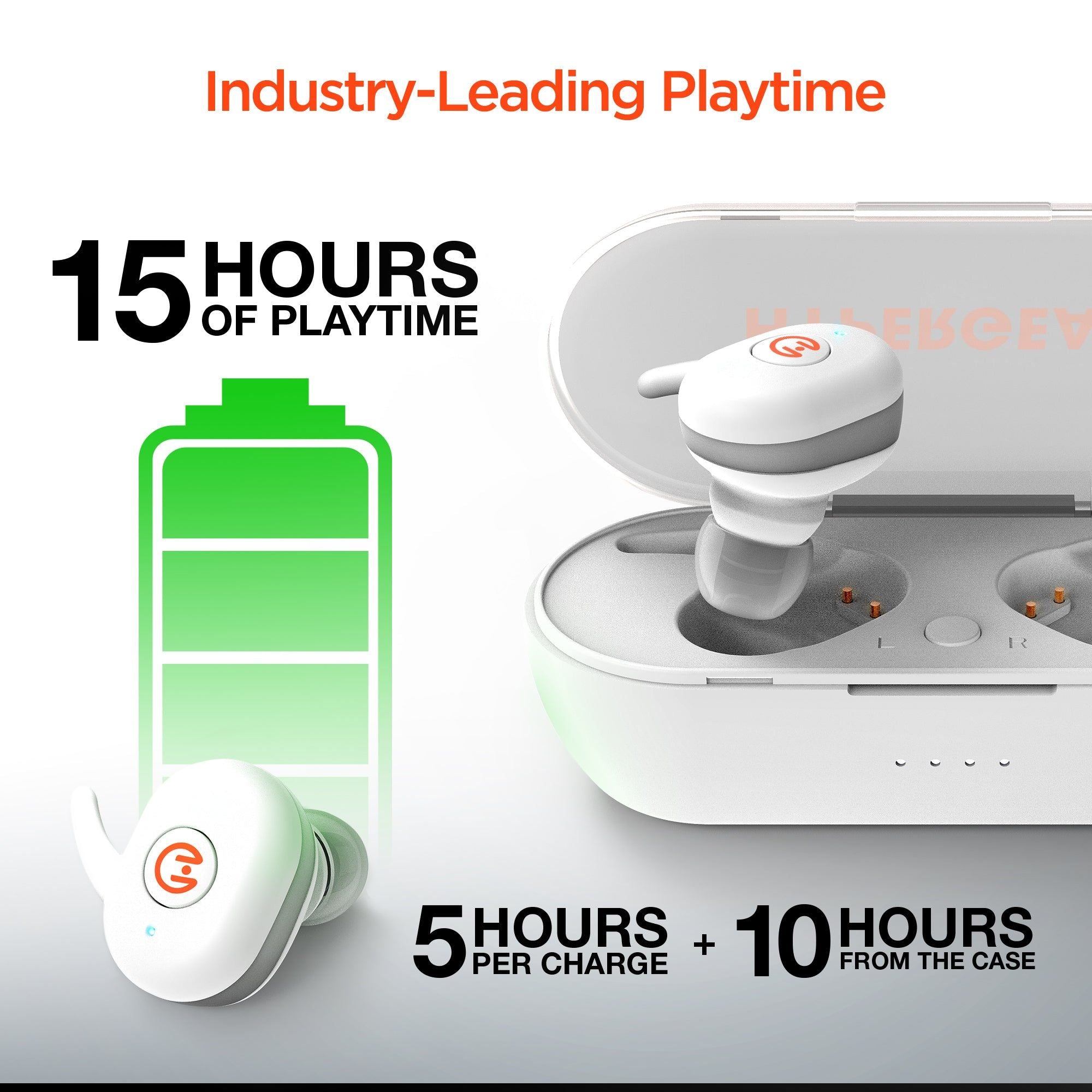 Active True Wireless Earbuds - White