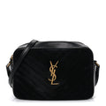 Suede Calfskin Monogram Lou Camera Bag Black