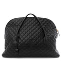 Calfskin Quilted ES Giant Travel Bag Black