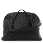 Calfskin Quilted ES Giant Travel Bag Black