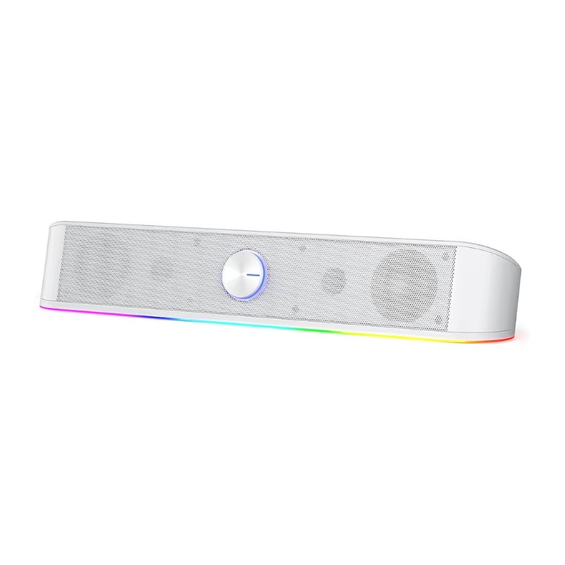 RGB Desktop Soundbar - 2.0 Channel Computer Speaker with Dynamic RGB Audio Effects