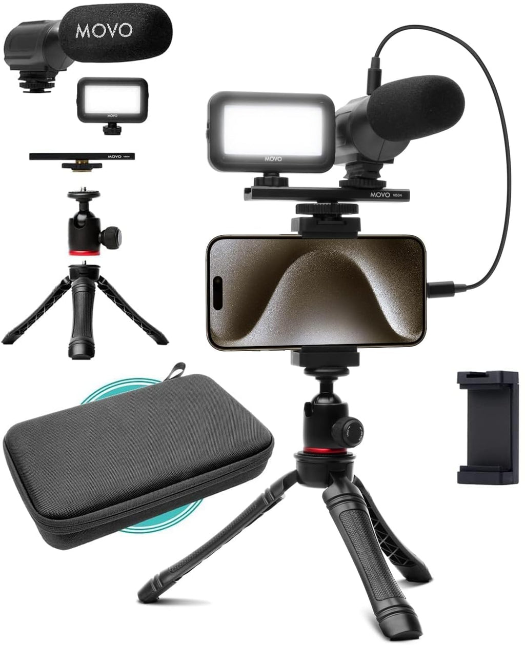 Movo uVlogger Vlogging Kit for iPhone 15 and up