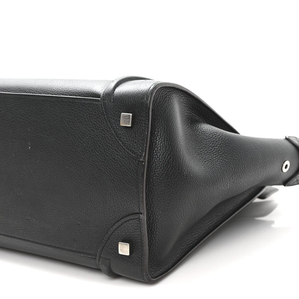 Drummed Calfskin Mini Luggage Black