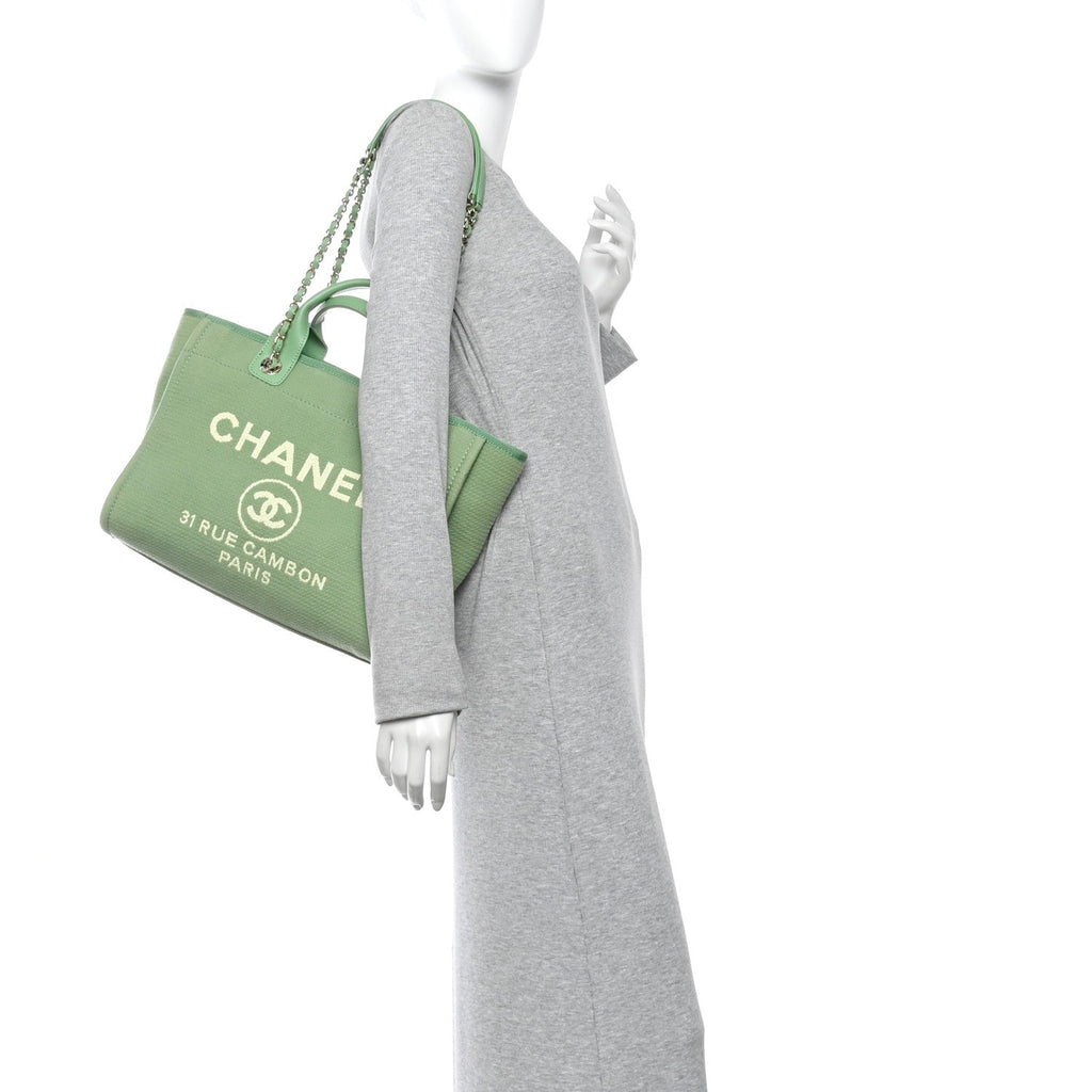 Mixed Fibers Small Deauville Tote Green