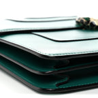 Calfskin Large Serpenti Forever Top Handle Emerald Green