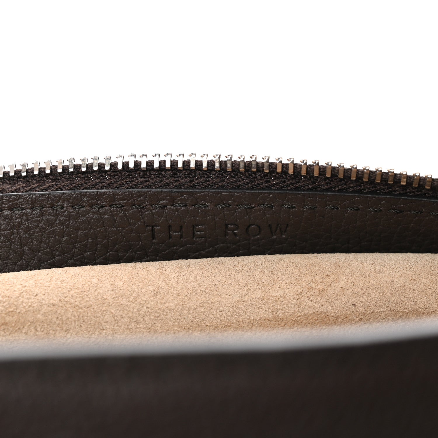 Grained Calfskin Large Slouchy Banana Bag Brunette