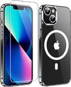 Entronix Bundle Compatible with iPhone 14 Plus - [Magnetic] Clear Case & 1 Clear Screen Protector