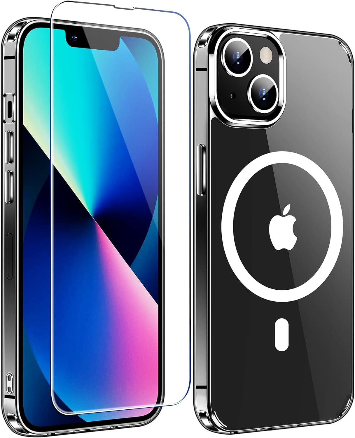 Entronix Bundle Compatible with iPhone 14 - [Magnetic] Clear Case & 1 Clear Screen Protector