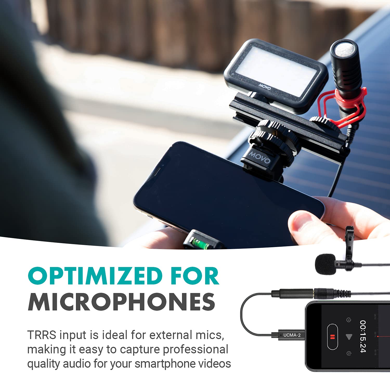 Movo UCMA-2 Female 3.5mm TRRS to USB-C Mic. Adapter