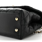 Caviar Quilted Extra Mini Coco Handle Flap Black