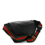 Grained Calfskin Logo Belt Bag Black