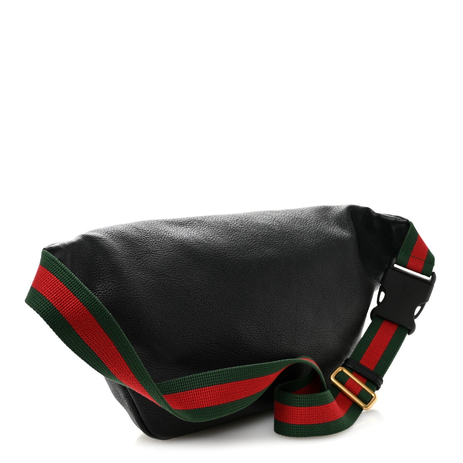 Grained Calfskin Logo Belt Bag Black