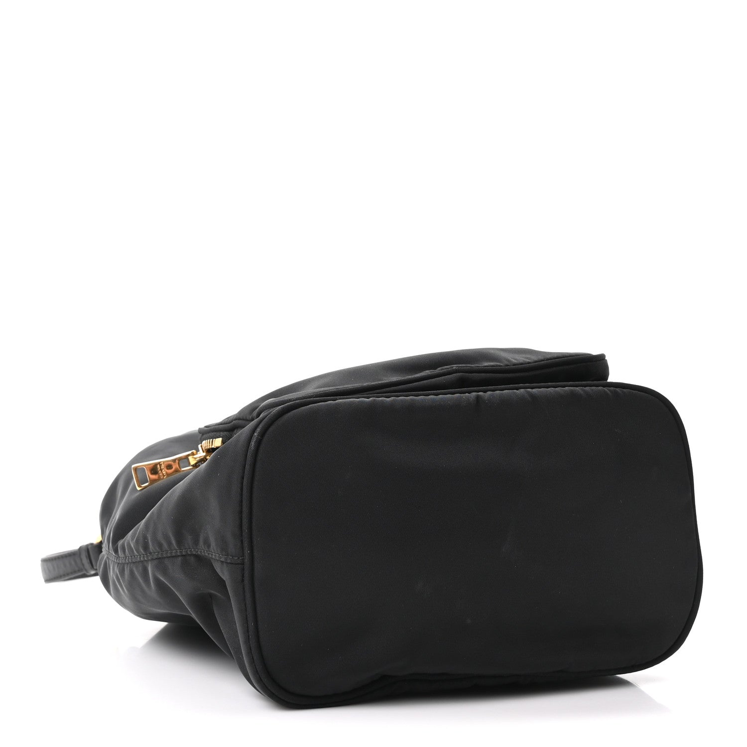 Saffiano Tessuto Nylon Mini Bucket Crossbody Bag Black