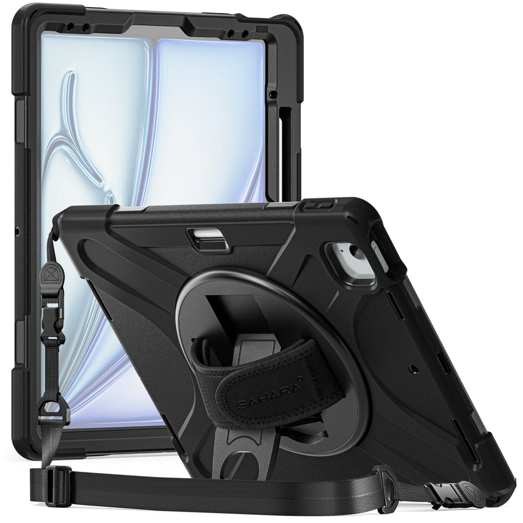 SAHARA - Raider-X Series Heavy-Duty Case for Apple iPad Air 13" M3/M2 - Scorpion Black