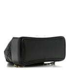 Aged Calfskin Quilted Small Gabrielle Backpack Black