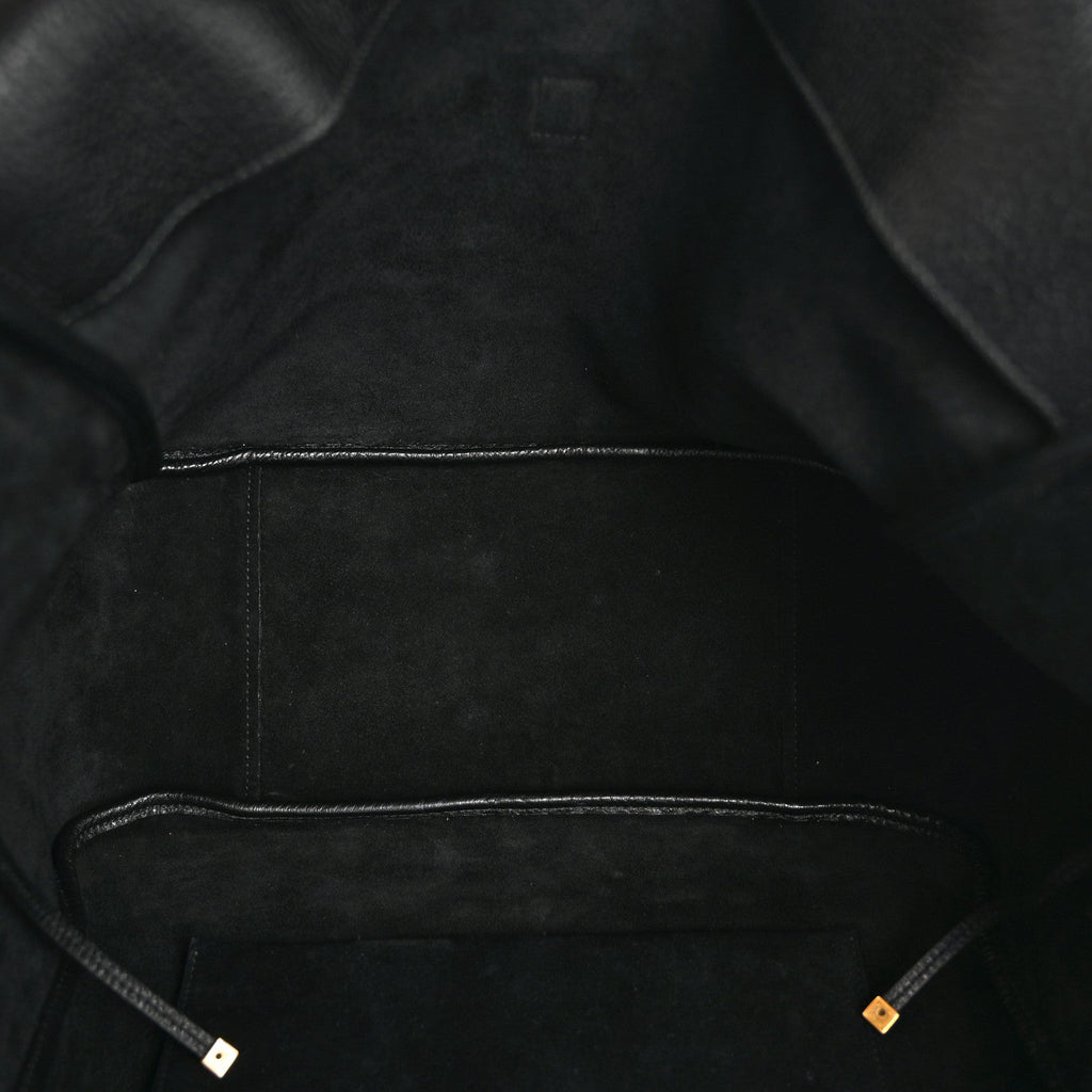 Grained Deerskin Bea Tote Black