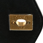 Calfskin Quilted Small Gold Top Handle Flap Black