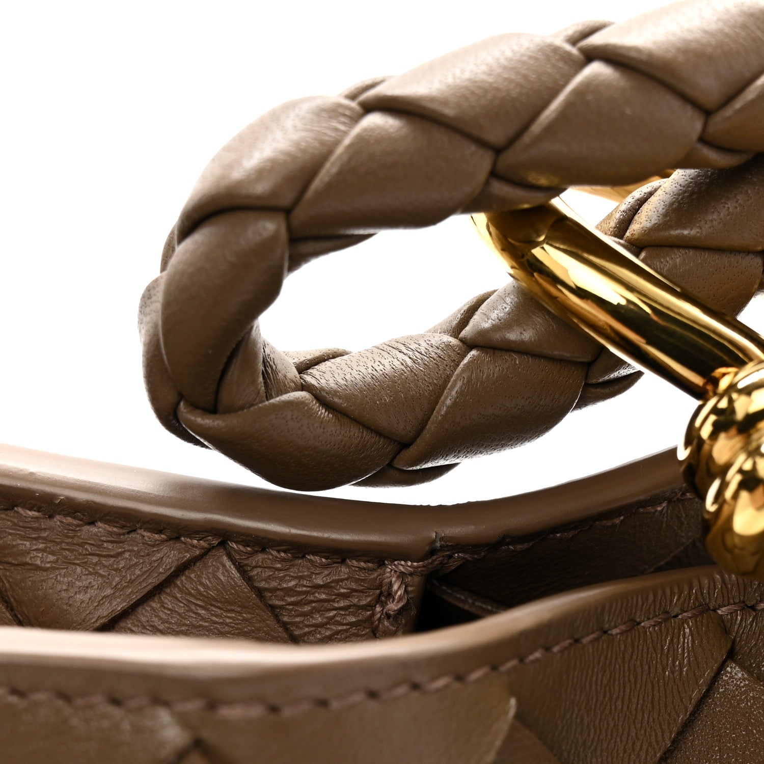 Nappa Intrecciato Large Andiamo Parachute Shoulder Bag Pinecone