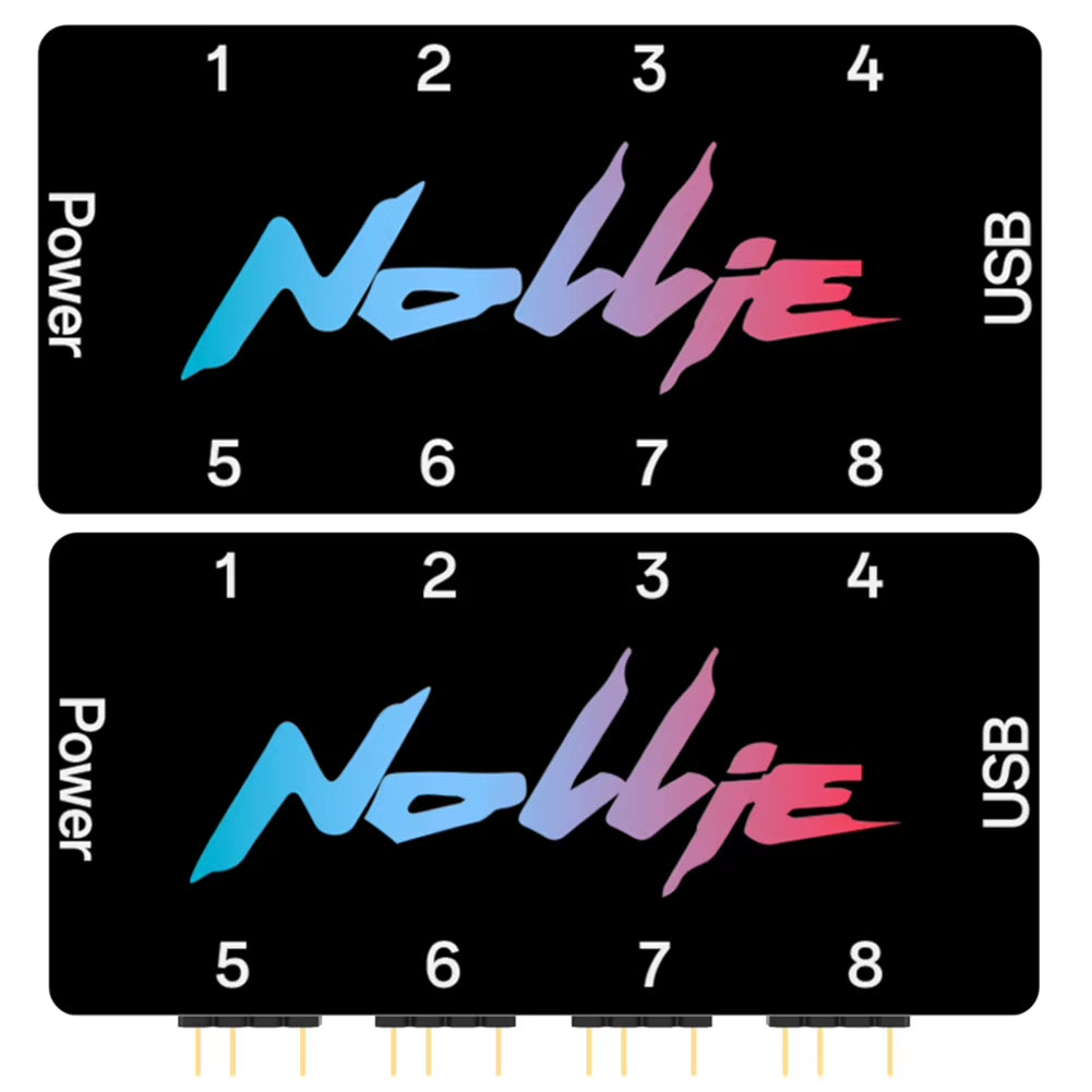 RGB Universal 5V 3-PIN Addressable ARGB Controller and 8-Way Splitter Hub for Computer Case Fans and Light Strips